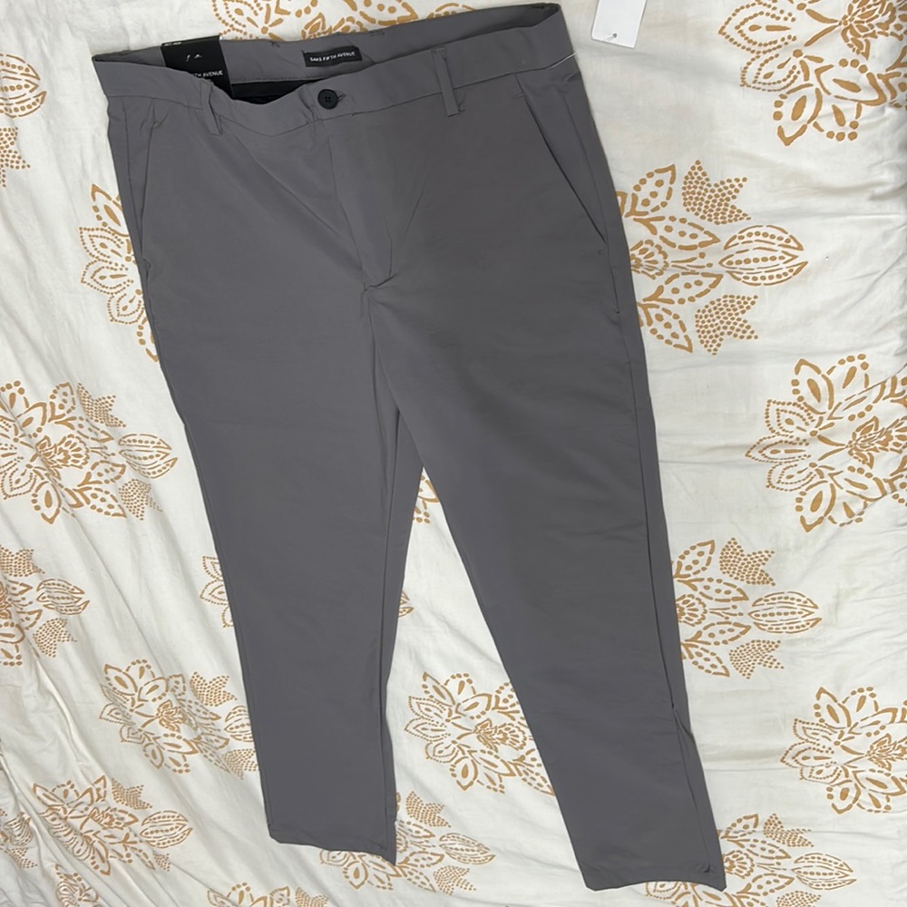 Saks Fifth Avenue Nylon Grey Dress Pants